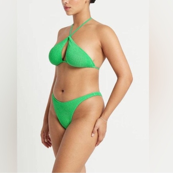 🌴 Brand New! Bond-eye Swim Apple Green Margarita Bandeau Multi-way Eco Bikini - Picture 10 of 15